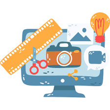 Photo and video editing logos